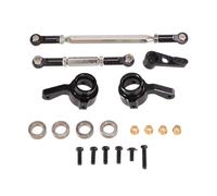 DuskHaven Biellettes de Direction, Kits de Direction pour Voitures RC, Pièces Détachées à Monter Soi-même, Coupelle de Direction En Métal pour Modèle Réduit MN7, Noir