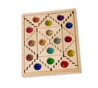 DuskHaven Blocs de Construction Ensemble de Blocs Empilables Cubes Jouet Éducatif avec Formes en Acrylique et Bois Adapté aux Enfants