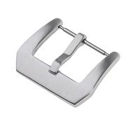 DuskHaven Boucle Sangle Montre Pièce Boucle Argentée Remplacement en Acier Inoxydable Finition Brushed Élément Compatible avec Plusieurs Bracelets Convient à, 18mm