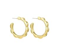 DuskHaven Boucles d'oreilles Créoles pour Femmes, Accessoires de Costume, Décoration Légère et Créative, Bijoux à Breloques, pour Club, Rencontres, Bal, Festiva, Pétale C Cercle 4x4cm