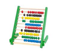 DuskHaven Boulier éducatif pour Enfants, Cadre de Comptage en Bois à 10 Rangées, Boulier pour Enseigner Le Comptage, L'addition et La Soustraction, Jeu de Nombr, Vert