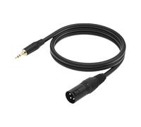 DuskHaven Câble Audio XLR Mâle vers TRS 3,5 Mm, en Alliage de Zinc, avec Alimentation Intégrée, Idéal pour Les Studios D'enregistrement, 2m