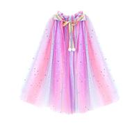 DuskHaven Cape Princesse Fille Tulle Mesh Polyester Déguisement Cosplay pour Animation Spectacle Jeu Mascarade Décoration 75cm Adapté à, Style E