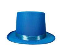 DuskHaven Chapeau Style Classique Déguisement Cérémonie Accessoire Spectacle Bande Satin Adapté Aux Hommes Femmes Performance Cabaret Réception Th, Bleu