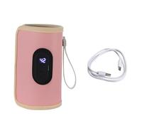 DuskHaven Chauffe- Réglable pour Lait Infantile, Portable, avec Chargement USB, Contrôle de La Température, Multicouche, Idéal pour Les, ROSE