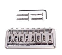 DuskHaven Chevalet de Guitare électrique - Accessoire Indispensable - Vis de Fixation - Clé Hexagonale Incluse - Construction En Alliage de Zinc - Convient Aux, Argent
