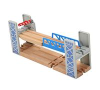 DuskHaven Circuit de Train En Bois pour Enfants, Construction de Pont Ferroviaire, Jeu de de Véhicules Ferroviaires