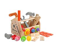 DuskHaven Coffret à Outils en Bois pour Enfants de 2 à 6 Ans (Maternelle).
