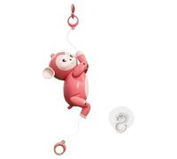 DuskHaven Corde à Grimper En Forme de Singe, Jouet éducatif et Interactif pour Développer La Motricité Fine Des Enfants de 2 Ans et Plus, Rose