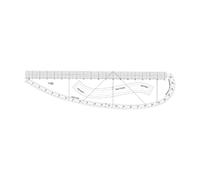 DuskHaven Courbe Française Règle Couture Patronage Couture Outil de Mesure Précision En Acrylique Adaptée Aux Tailleurs Designers et Amateurs de Couture, 48.62 Cm