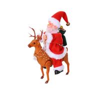 DuskHaven Décoration de Noël avec Traîneau Du Père Noël et Rennes, Centre de Table Musical et Lumineux (LED) pour Femme, Enfants et Petites Filles