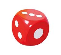 DuskHaven Dés en Mousse Souple de 20 Cm pour Développer L'intelligence des Enfants en Jouant Aux Dés, pour Les Fêtes Foraines et Les Fournitures Scolaires, Rouge