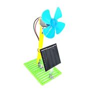 DuskHaven Diy Solaire Alimenté Ventilateur Physique Moteur Circuit Puzzle Science Jouets, Bois couleur, comme décrit