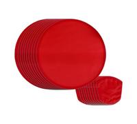 DuskHaven Ensemble de 10 éventails Pliables avec Poche, éventail Rond Compact, Pliable, en Polyester, Idéal pour Les, pour Se Rafraîchir Au Quotidien et, Rouge