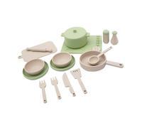 DuskHaven Ensemble de 14 Jouets de Cuisine pour Enfants : Casseroles, Poêles et Accessoires pour Jouer à Faire Semblant de Cadeau Idéal, Vert