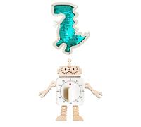 DuskHaven Ensemble de 2 Accessoires pour Tableau D'activités, Jouet Sensoriel éducatif En Bois, Favorise La Motricité Fine, Outil D'apprentissage à Fair, StyleB