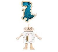 DuskHaven Ensemble de 2 Accessoires pour Tableau D'activités, Jouet Sensoriel éducatif En Bois, Favorise La Motricité Fine, Outil D'apprentissage à Fair, Modèle A