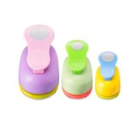 DuskHaven Ensemble de 3 Perforatrices à Papier, Portables, Compactes et Polyvalentes, Idéales pour Le Scrapbooking et L'emballage Cadeau, 8 Mm 16 Mm 25 Mm