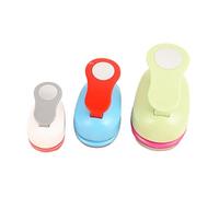 DuskHaven Ensemble de 3 Perforatrices à Papier, Portables, Compactes et Polyvalentes, Idéales pour Le Scrapbooking et L'emballage Cadeau, 16 Mm 25 Mm 38 Mm