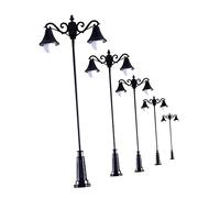 DuskHaven Ensemble de 5 Lampadaires Miniatures pour Chemin de Fer, Mini-Architecture de Jardin, Maquette de Bâtiment Ferroviaire, éclairage LED, Lampadaires, Am, 1:75
