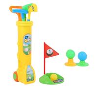 DuskHaven Ensemble de Club de Golf pour Enfants, Jouet pour Tout-petits, Trous D'entraînement, Reconnaissance Des Couleurs, Jouets de Golf D'intérieur pour Garç, jaune