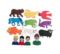 DuskHaven Ensemble de Figurines En Feutrine avec Personnages pour Raconter, Figurines D'animaux à Fixer Par, Jouets D'apprentissage