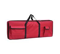 DuskHaven Étui de Rangement pour Clavier électronique, Portable et Léger, Double Fermeture éclair, 61 Touches, Idéal pour Les Voyageurs, Rouge