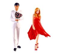 DuskHaven Figurines à L'échelle 1/64, Figurines Miniatures de Couples de Mariés, Loisirs Créatifs pour Micro-Jardins