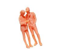 DuskHaven Figurines Miniatures à L'échelle 1/64, Figurines Non Peintes, Couple Miniature pour Scène de Rue, Accessoires de Cinéma, Projets de Bricolage, Fig, Styled