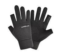 DuskHaven Gants de Cyclisme d'hiver Gants Antidérapants Mitaines Thermiques Imperméables Résistants Au Vent pour Hommes et Femmes Convient Au Cyclisme, Noir Montrer 2 Doigts, M.