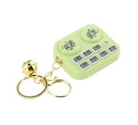 DuskHaven Instrument Porte-clés DJ Musical avec Pendentif Lumineux Accessoire de Sac Bijou de Téléphone Décoration pour Clés Matériau PP Fonction Lumière Adapté, Vert Jaunâtre