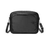 DuskHaven Ita Bag Fourre-Tout Pin Display Sac Épaule Devant Transparent Badges Anime Mini Figurines Étui Rangement en Cuir PU Polyester Adapté Aux Amateurs D'An, Noir