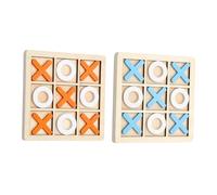 DuskHaven Jeu de Société Toe En Bois, Développement Des Compétences de Réflexion pour Les Enfants, Cadeaux Rustiques Uniques, Cadeaux de Fête, Jouets éd, 2 jeux de Tic Tac Toe