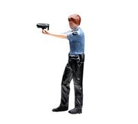 DuskHaven Jouet de Simulation de Haute Qualité, Pousse-pousse 1/12, Modèle de Voiture à Tirer, Décoration pour Fille, Police aux mains plates, 2.6 CM