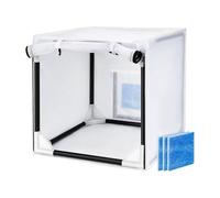 DuskHaven Kit de Peinture de Maquettes Portable avec Porte Grillagée et Rideau de Protection, Station de Peinture et Cabine Mobile Idéale pour Les Loisirs Créat, L