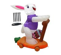 DuskHaven Lapin de Pâques Gonflable, Décoration Extérieure, Pâques, Gonflable pour Jardin