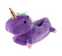 DuskHaven Licorne Chaussons Flacons Peluche pour Femmes et Filles avec Semelle Antiglisse en Mousse Coton Chaleur en Hiver Adapté pour Cadeaux de Noël Maison