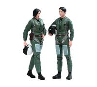 DuskHaven Lot de 2 Figurines Miniatures de Pilotes à L'échelle 1:24, Accessoires pour Maison de Poupée et Petit Diorama
