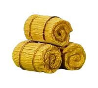 DuskHaven Lot de 3 Mini Bottes de Foin, Maquette de Botte de Foin Miniature, Micro-, Décorations Automnales pour La Maison, à Faire Soi-même, Ovale 4,5 x 2,5 x 2,5 cm