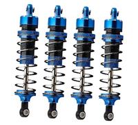 DuskHaven Lot de 4 Amortisseurs Robustes et Compatibles pour Voitures RC, Pièces de Rechange et D'amélioration En Alliage D'aluminium, Accessoires pour, Bleu