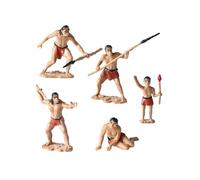DuskHaven Lot de 5 Figurines Miniatures Représentant des Figures Humaines Primitives. Jouet éducatif en PVC, Détails Réalistes, Idéal pour Une Collection Ou Une