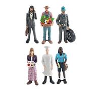 DuskHaven Lot de 6 Figurines Professionnelles Peintes à La Main, Objets de Collection, Ornements de Bureau, Jardin de Fées, Miniatures, Style A