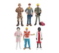 DuskHaven Lot de 6 Figurines Professionnelles Peintes à La Main, Objets de Collection, Ornements de Bureau, Jardin de Fées, Miniatures, Style B