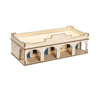 DuskHaven Maison Puzzle à Monter Soi-même, Maquette en Bois 3D, Jouet Architectural, Décoration pour Maison de Poupée, Horloge de Table en Bois, Kit Non Peint, Porte dôme