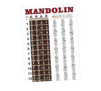 DuskHaven Mandolin Chords Chart Poster Référence Guide Diagramme Didactique Accessoire Musique Papier Cuivré Adapté à la Pratique à Domicile et