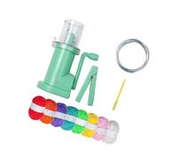 DuskHaven Manual Spool Knitter Ensemble pour Tricot Machine à Tisser Outil de Création Artisanale Dispositif de Fabrication de Bracelets en Acier et Plastique A, Ensemble de Fils 8 Couleurs