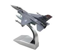 DuskHaven Maquette d'avion de Chasse F16C Au 1/100, Modèle Décoratif en Métal avec Support pour Salon, Vitrine Ou Table.