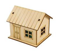DuskHaven Maquette de Maison Miniature à L'échelle 1/60 Ou 1/64, en Bois, à Construire Soi-même, Non Peinte et Faite Main. Décoration de Collection, Convien, Style B