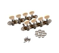 DuskHaven Mécaniques D'accordage pour Mandoline, 4L 4R, Faciles à Assembler, Accessoire Léger pour Banjo et Mandoline 8 Cordes, Argent