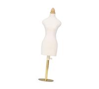 DuskHaven Mini Mannequin de Couture, Modèle de Robe Miniature, Outil Complet de Stylisme, Couture, Mannequin pour La Confection de Vêtements, L and Gold